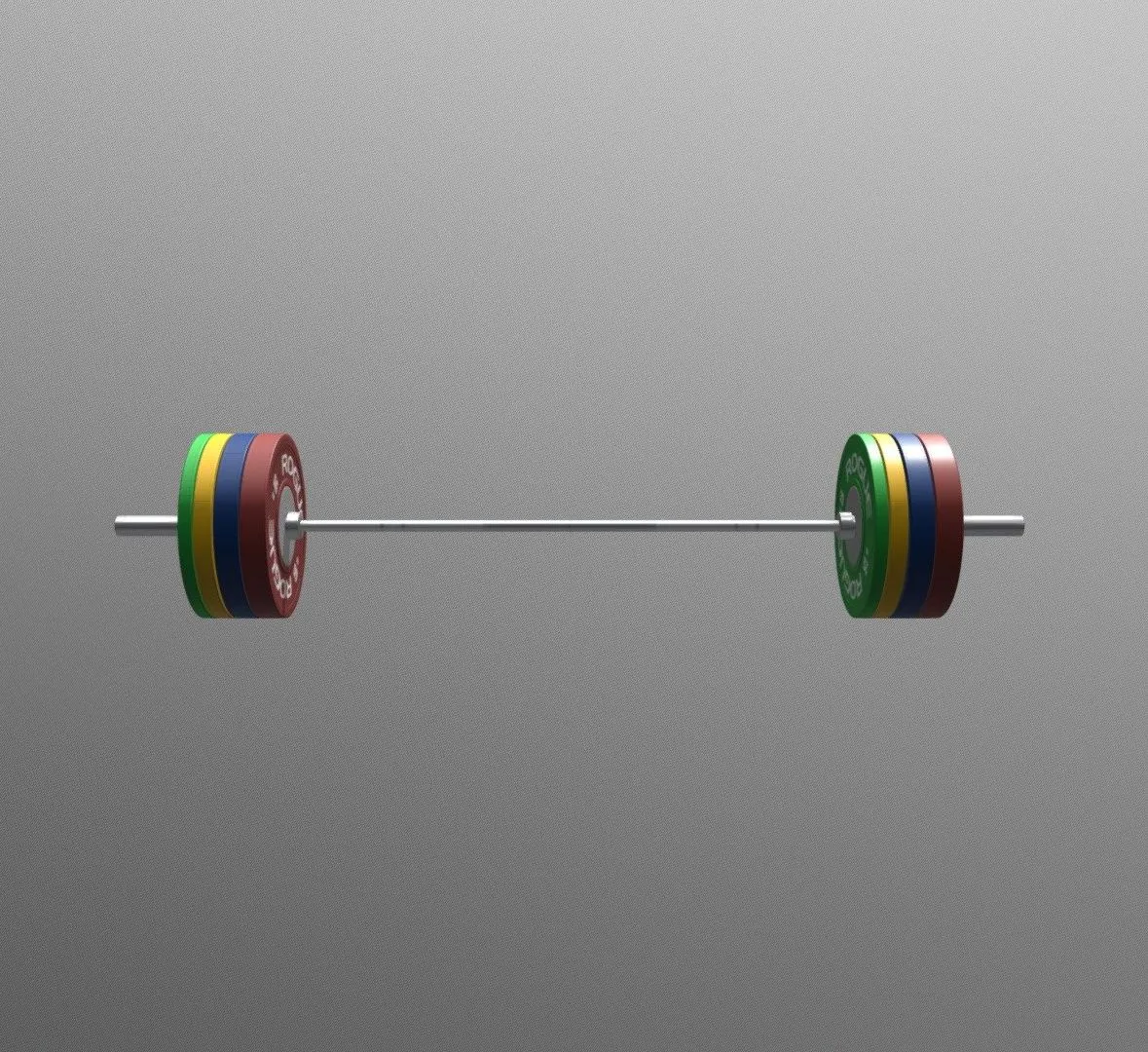 PBR Game 3D Models - Weightlifting Barbell Crossfit