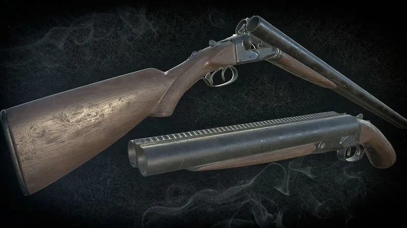 PBR Game 3D Models - Winchester Model 21 including a short version