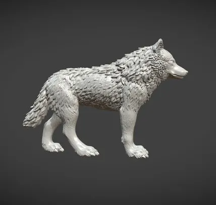 PBR Game 3D Models - Wolf III