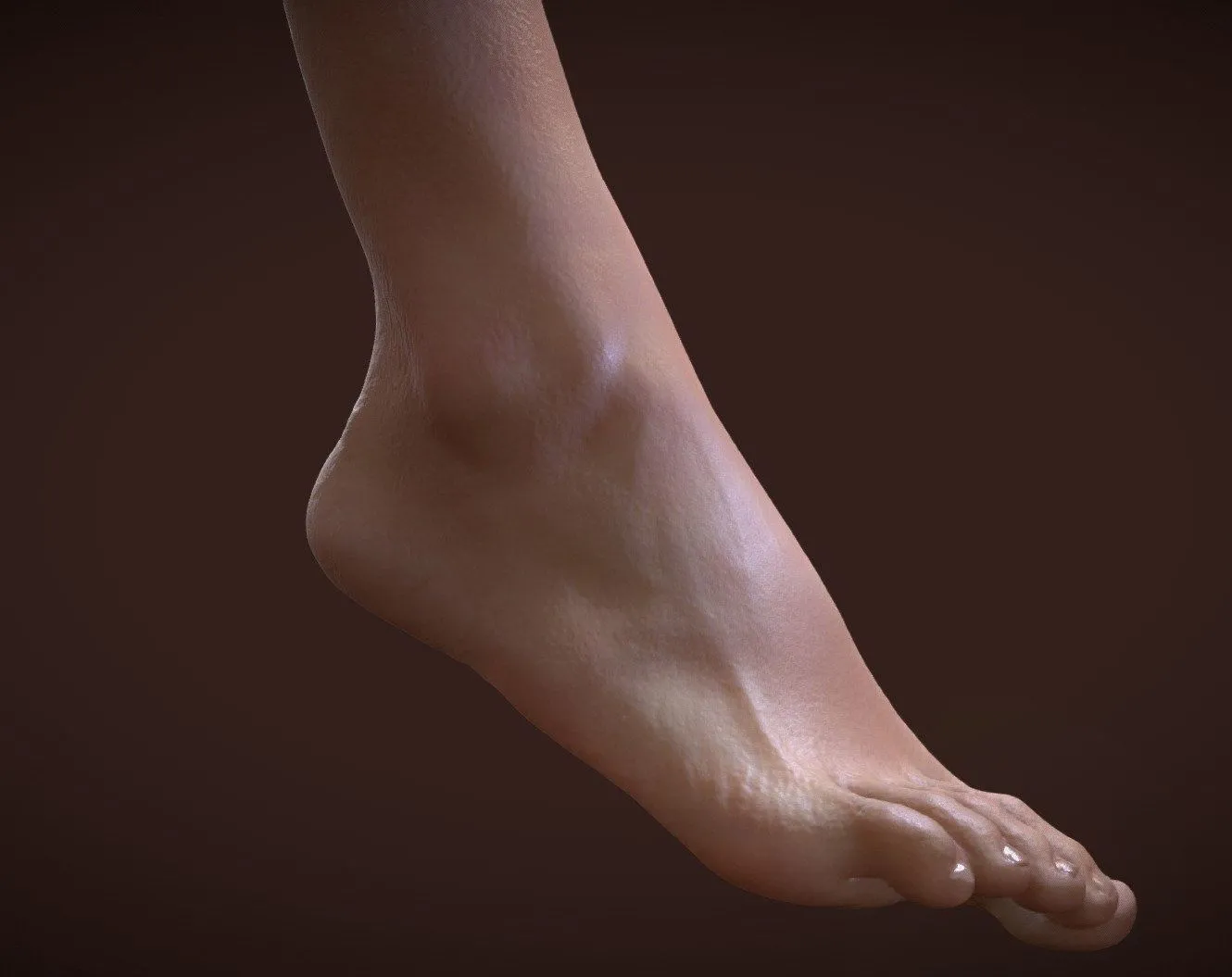PBR Game 3D Models - Woman Foot 01Pbr Texture