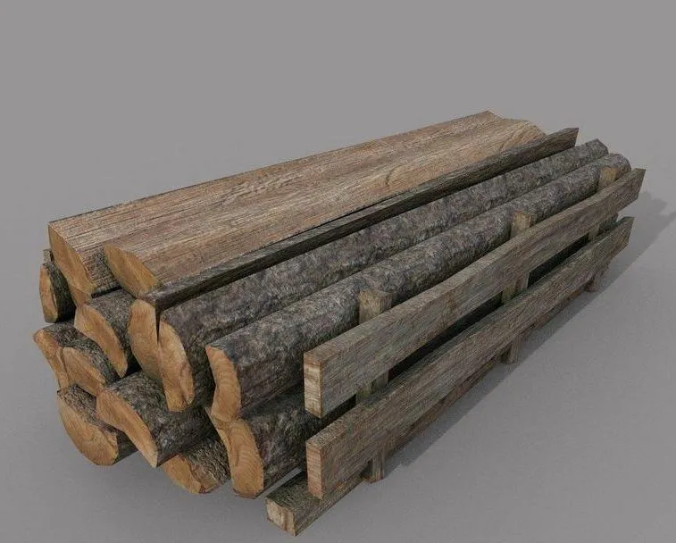 PBR Game 3D Models - Wood logs B