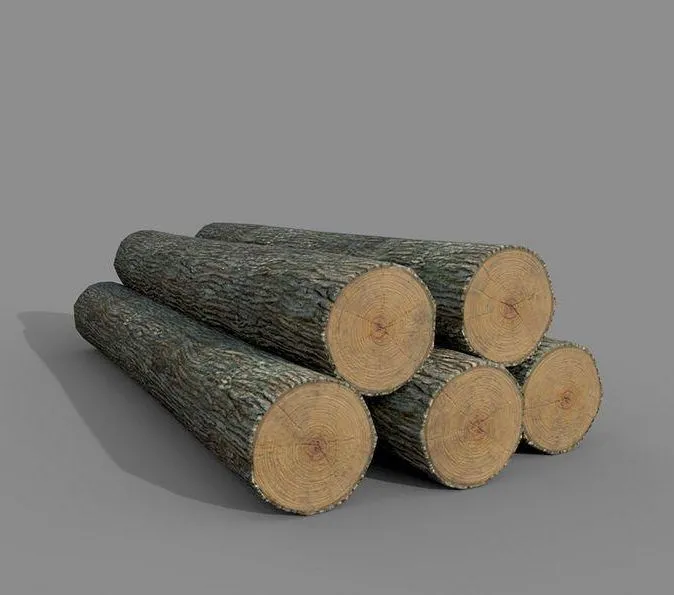 PBR Game 3D Models - Wood Logs