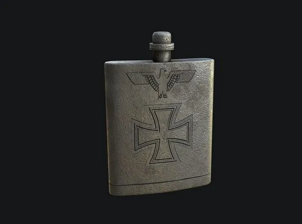 PBR Game 3D Models - WW2 Flask