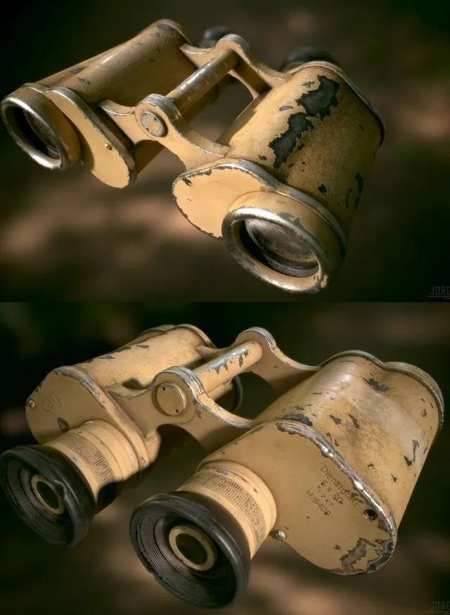 PBR Game 3D Models - WW2 German Military Afrika Corps Binoculars