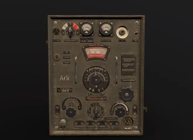 PBR Game 3D Models - WW2 German Transceiver