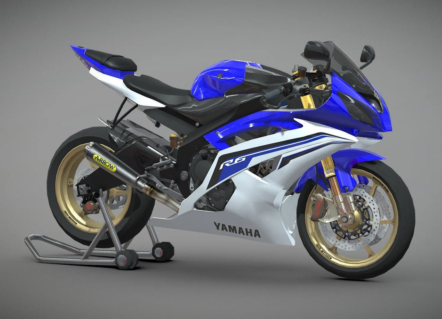 PBR Game 3D Models - Yamaha Yzf R6 Modification