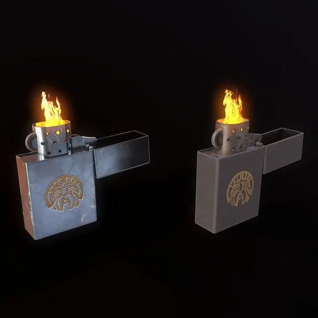 PBR Game 3D Models - Zippo lighter