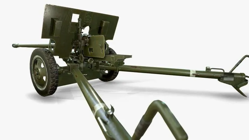 PBR Game 3D Models - ZiS 3 soviet anti-tank gun