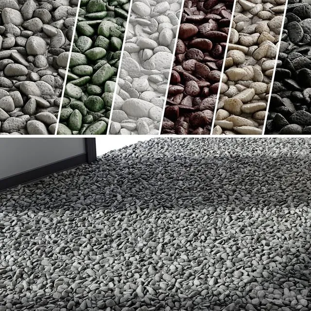 PBR Gravel 02 4k PNG Seamless +SBSAR Free Download