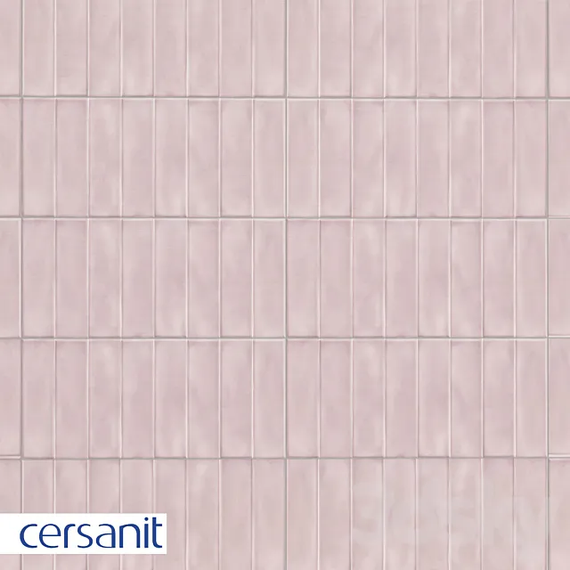 (PDG074D) Tile Pudra brick relief pink 20x44 3D Model