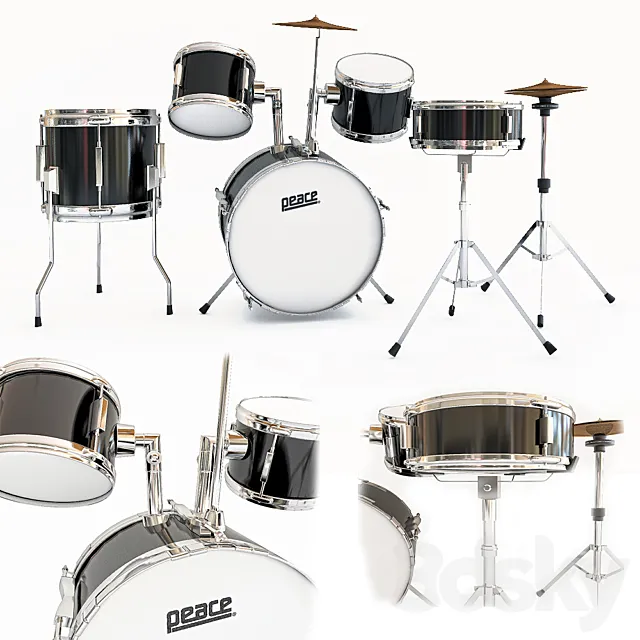 Peace DP-16JR-5 Drum set 3DModel