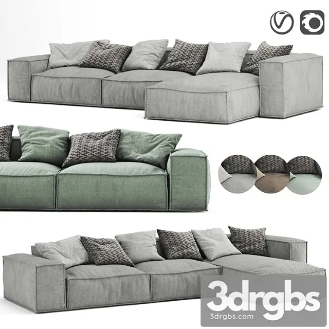 Peanut B sofa 2 3D Model Free