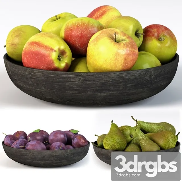 Pear grush apples 3D Model Free