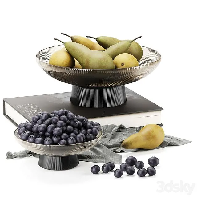 Pear set 3D Model