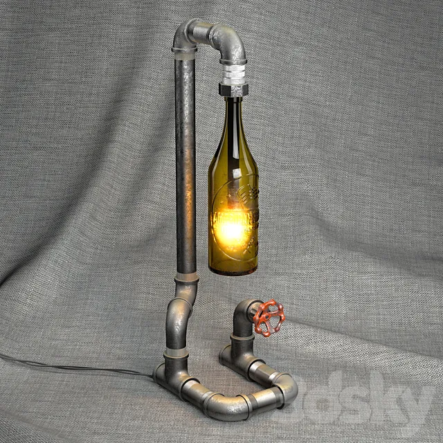 Peared Creation. Bottle Lamp 01 3DModel