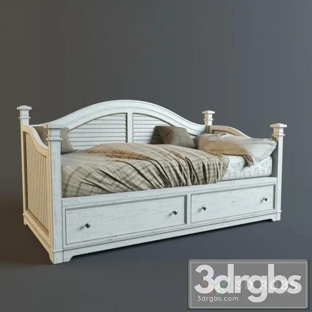 Pearl Day Bed 3D Model Free