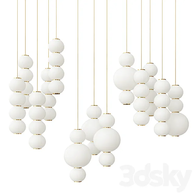 Pearls Suspension Pendant Lamps 3DModel