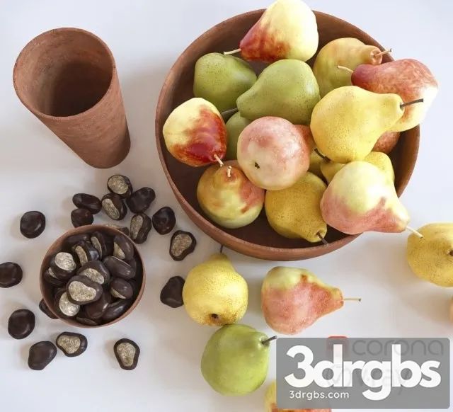 Pears and Chestnuts 3D Model Free