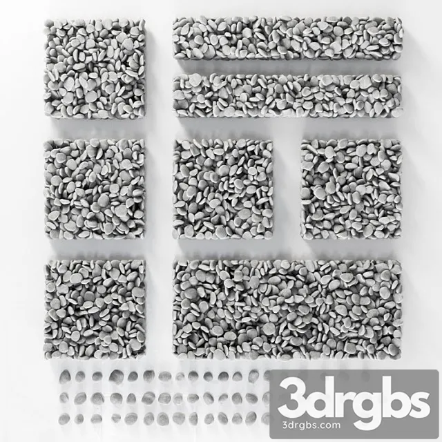 Pebble Low N6 Three White 3D Model Download