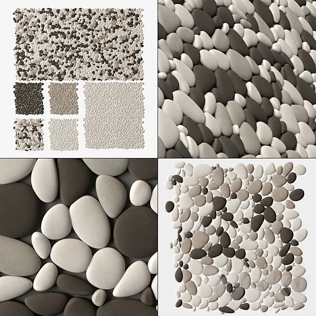 Pebble oval big panel tile n1 _ 3D Model