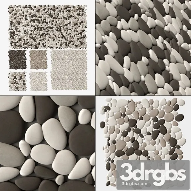 Pebble  Oval Big Panel Tile N1 Final 3D Model Download