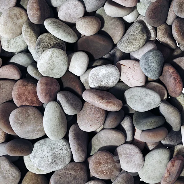 Pebble river low n6 three 3D Model