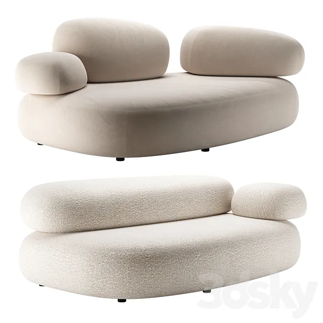 PEBBLE RUBBLE | Sofa by Moroso set 3 3D Model