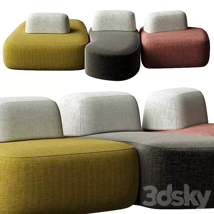 Pebble sofa 3D Model