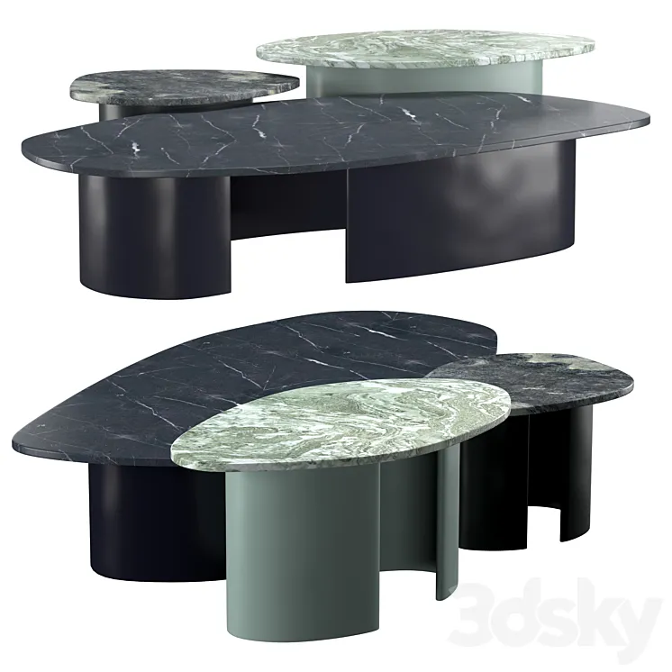 PEBBLE TABLES 3D Model Free