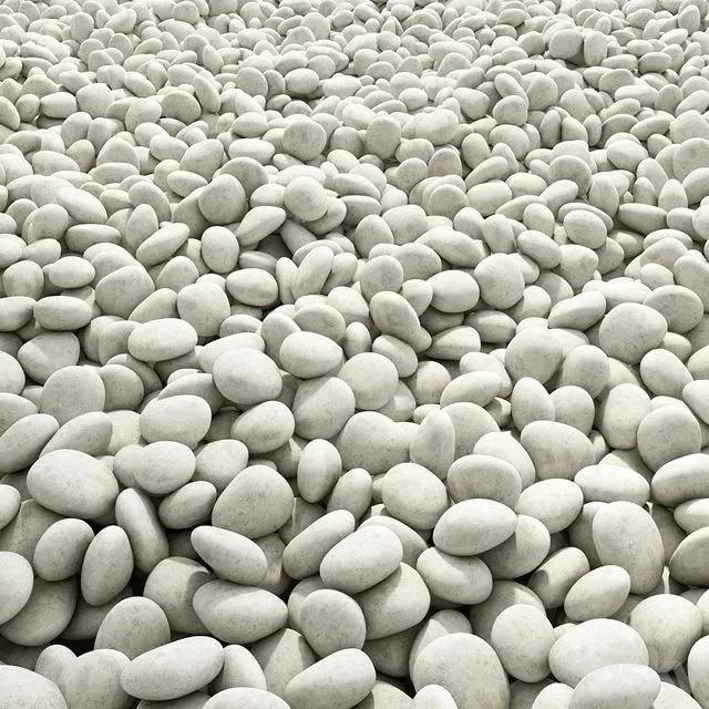 Pebble wite road 2 Road from white pebbles 2 3D Model