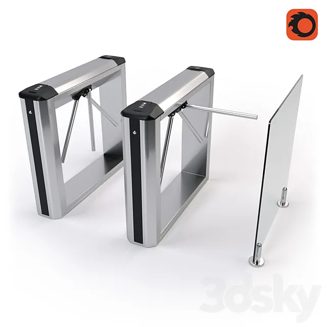 Pedestal turnstile tripod PERCo TBC01.1A 3D Model