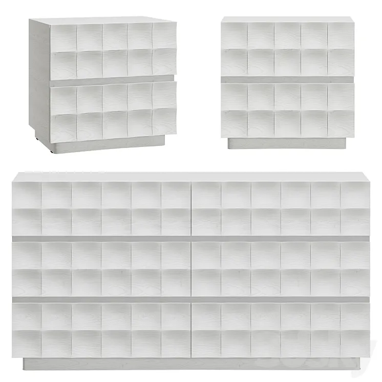 pedestals LUISA by West elm 3D Model Free