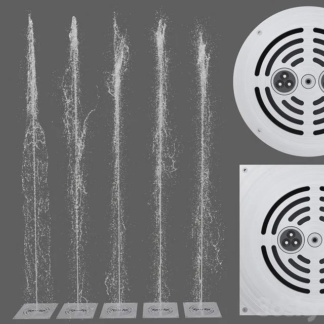 Pedestrian fountain Dry Deck KIT FPK-5000 3D Model