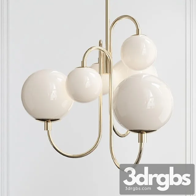 Pelle Chandelier Gooseneck West Elm 3D Model Free