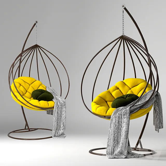 Pendant chair cocoon Adele 3D Model
