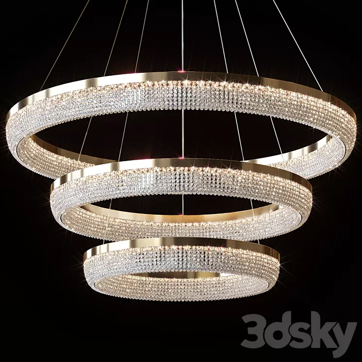 Pendant chandelier CARMEN by Lampatron⌀ 45cm ⌀ 60cm ⌀ 80cm 3D Model Free