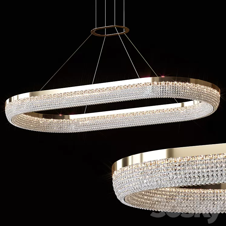 Pendant chandelier CARMEN LONG by Lampatron 3D Model