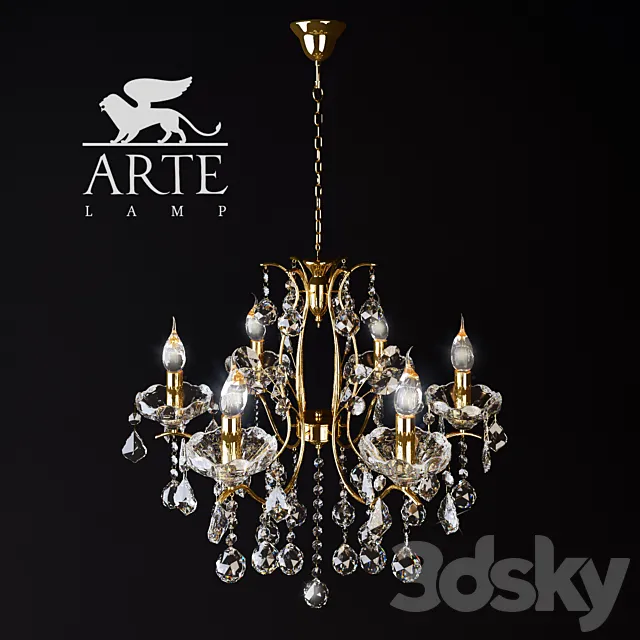 Pendant Chandelier Renaissance A8259LM-6GO 3DModel