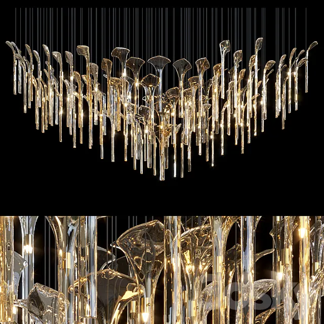 Pendant chandelier Vargov Design - Anthurium 3D Model
