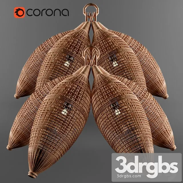 Pendant chandelier_3 3D Model Download