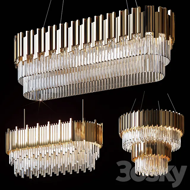 Pendant chandeliers Empire Suspension 3D Model