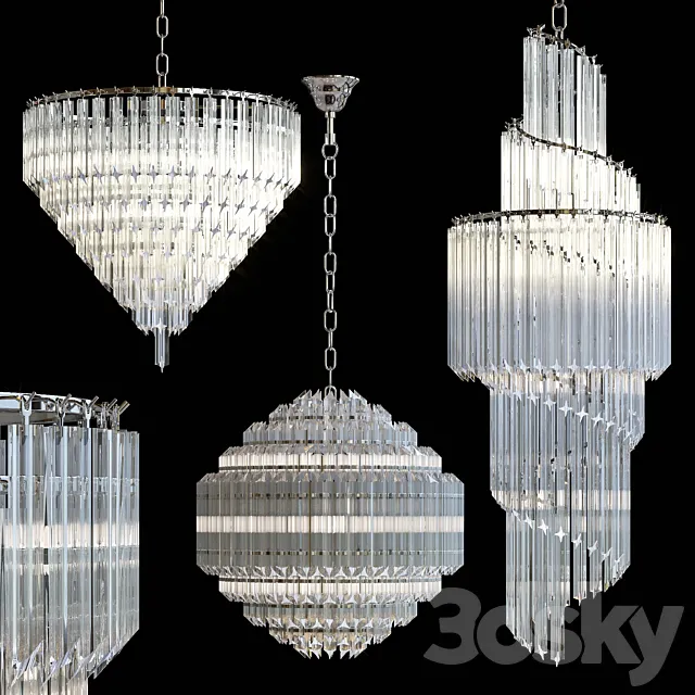 Pendant chandeliers MASTEN by Romatti 3D Model