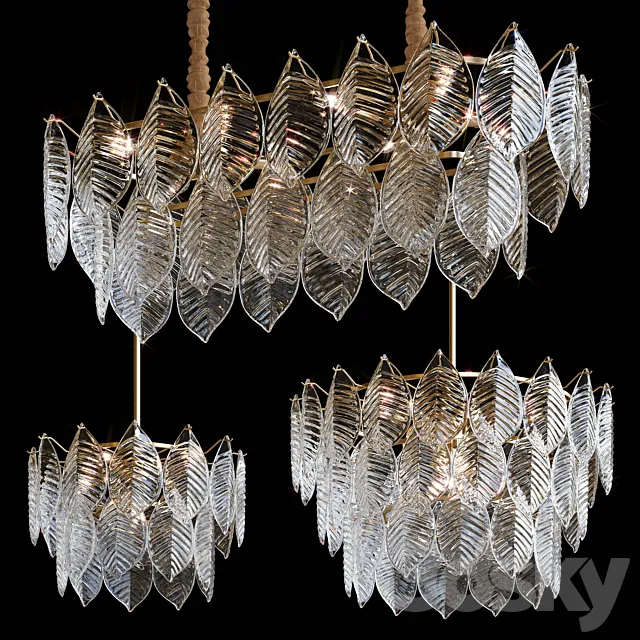 Pendant chandeliers Modern Chandelier Umea 3D Model