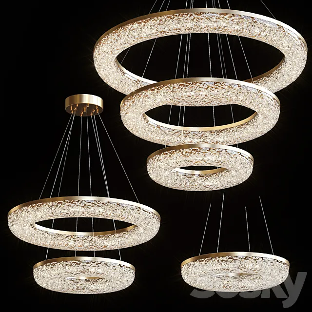 Pendant chandeliers NELIUS by Lampatron 3D Model
