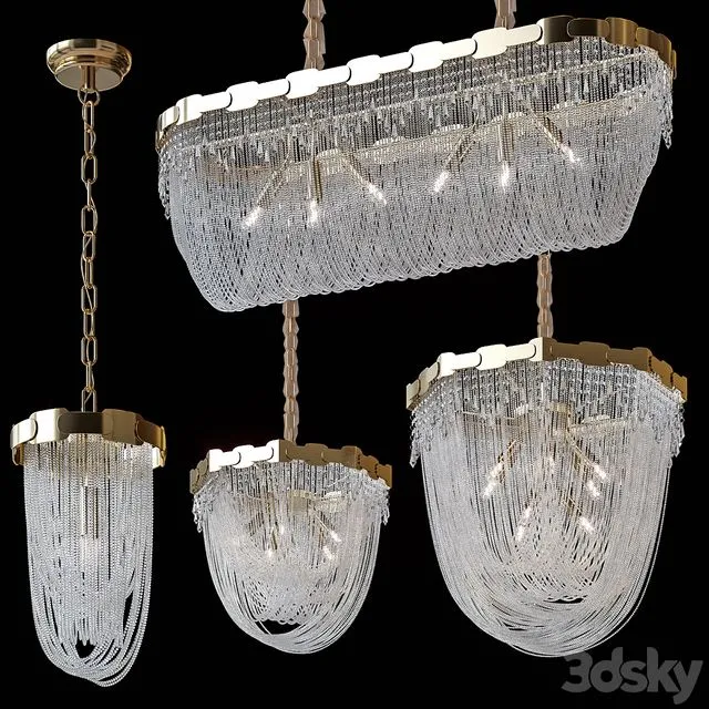 Pendant chandeliers Olivia by Lampatron 3D Model