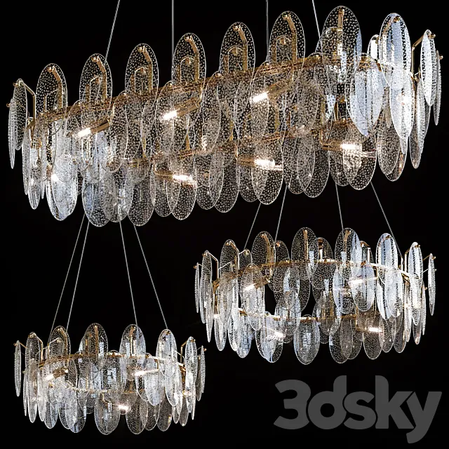 Pendant chandeliers REEGNORA and REEGNORA L by Lampatron 3D Model
