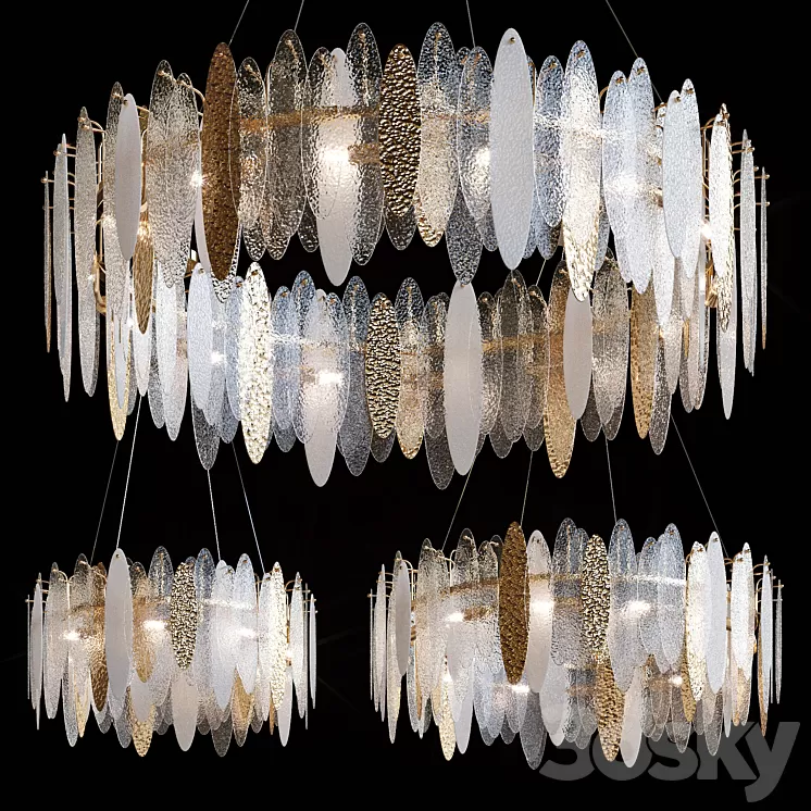 Pendant chandeliers RISSA R by Lampatron 3D Model Free