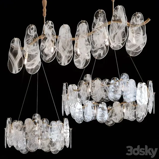 Pendant chandeliers STEIVOR and STEIVOR LONG by Lampatron 3D Model