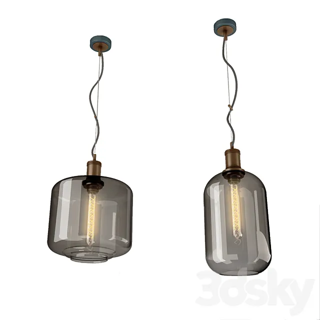 pendant duo lamps 3DModel