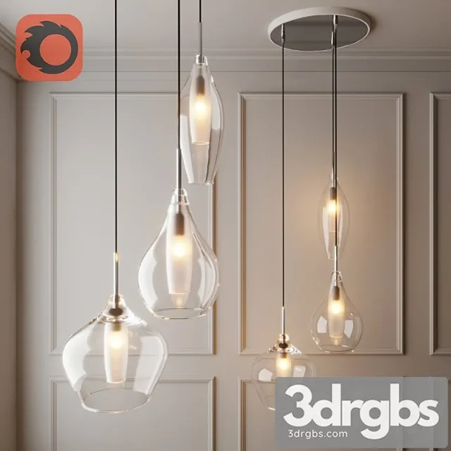 Pendant glass lamp 3D Model Free